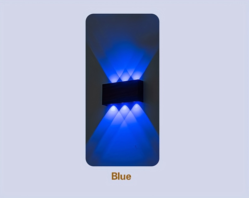 2pcs RGB 7-color Wall Light Battery Powered Degree Bedroom Corridor Living Room Decoration Creative Seven Color Gradient Dimming Night Light