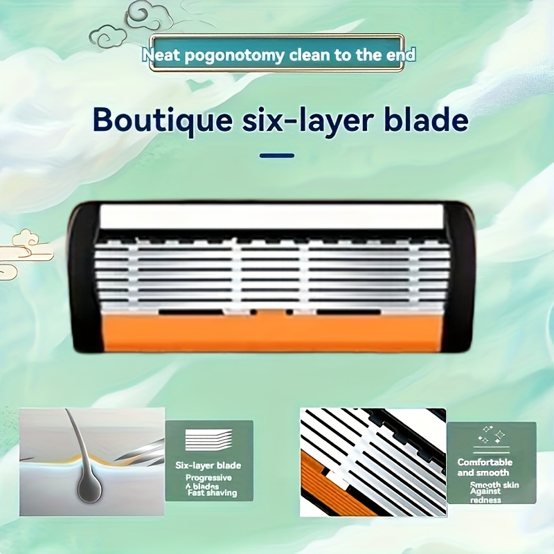 Men's Stainless Steel Safety Razor with Replacement Blades