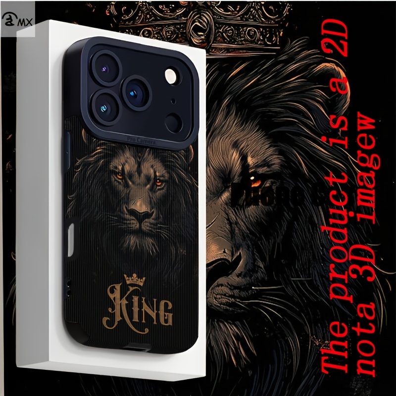 TEMU Phone Case: King Pattern Luxurious Phone Case - High-quality Shockproof Durable Case For Iphone 17 Pro Max, 17 Pro, 17 Air, 17, 16e, 16 Pro Max,