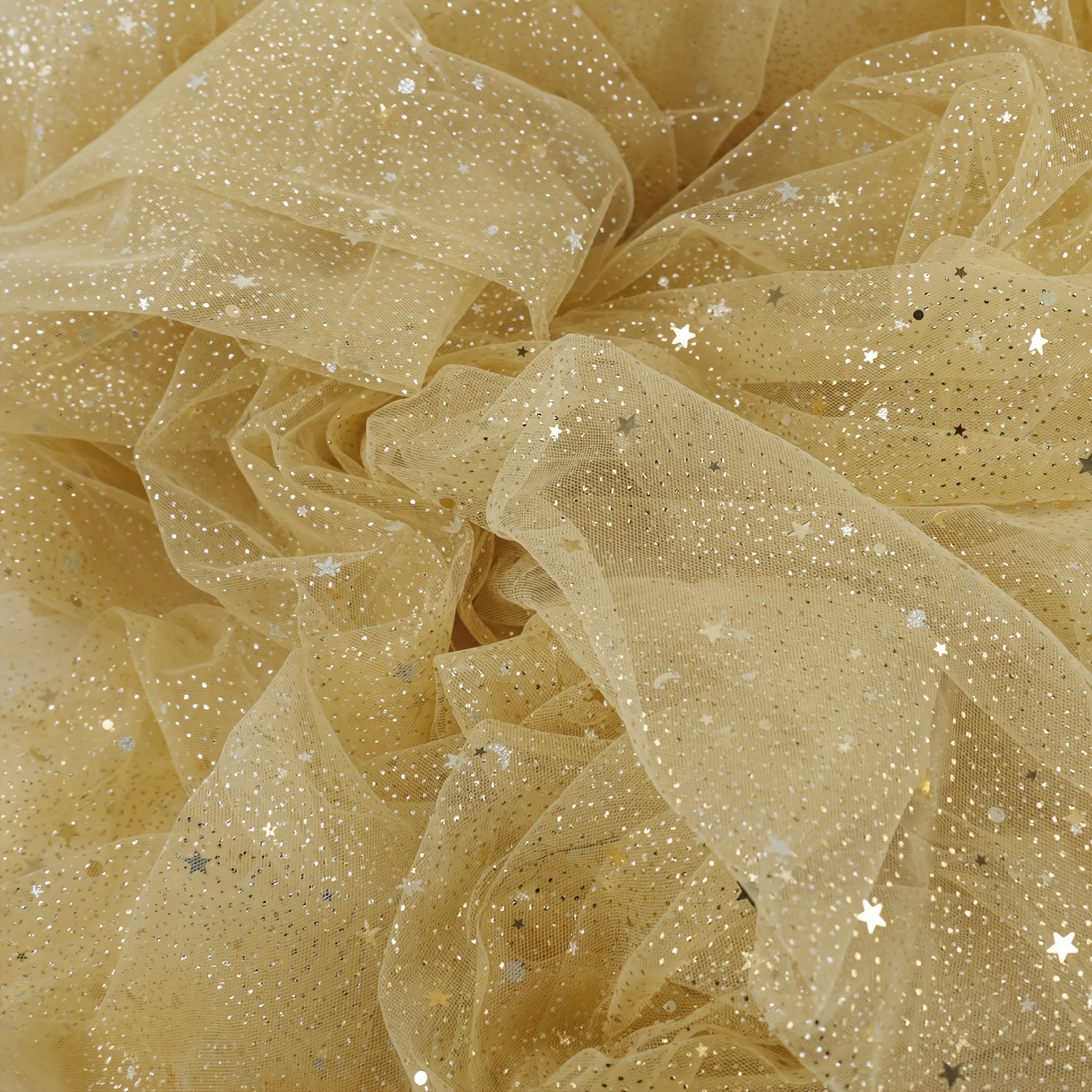 TEMU Tulle à paillettes étoilé et 28,35x72 pouces, voilage en transparente pour de mariage, toile de fond, chemin de table, anniversaire, décoration