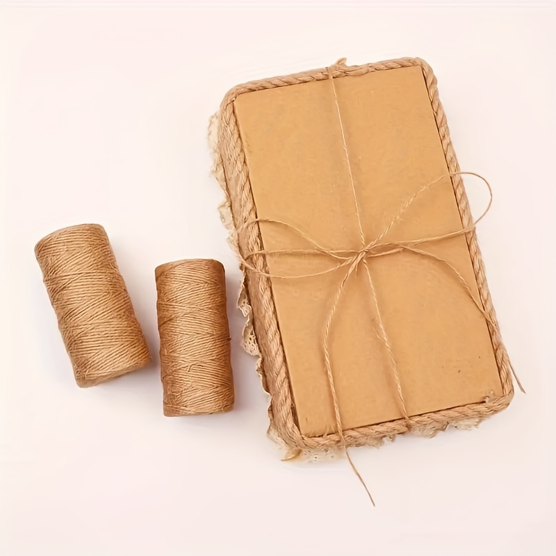 100m Natural Jute Twine - Heavy-Duty Rustic Fiber Rope for Gardening, Crafts, Wedding Decorations, Plant Wrapping & Rustic Home Decor - Twine with Natural Brown Color & Rough Texture (No Processing) - Durable Fabric Material for Arts & Crafts, Rustic Tools & Lawn Care, Perfect for Gift Wrapping and Decorative Projects, Craft Enthusiasts