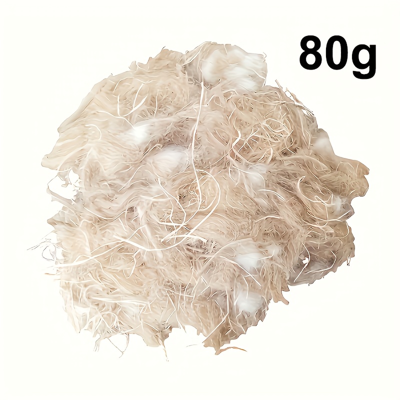 Image of Natural Jute Rope Bird Nest Material - High-quality Durable Nesting Pads For Small Birds And , Suitable For Safe Indoor And Outdoor Use, , Bird Bird Nest In Cage, Natural (20g, 40g, 80g)