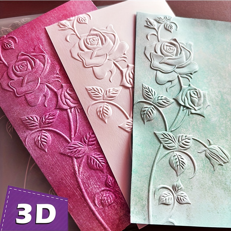 

3d Embossing Folders For Scrapbooking, Diy Crafts, , And - , Clear Plastic , Embossing Templates For Diy Projects