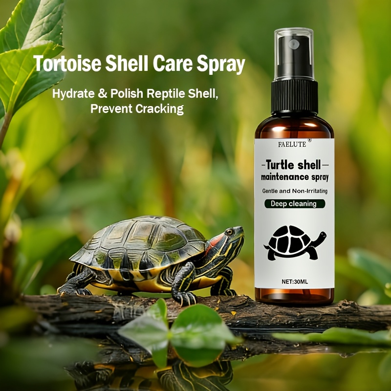 FAELUTE Tortoise Shell Care Spray, Nutrient-Rich Shell Polishing & Protection Spray for Reptiles, Prevents Cracking & Discoloration, Hydrates & Restores Shine, Safe for All Turtle & Tortoise Species, Easy-to-Use Quick-Dry Formula