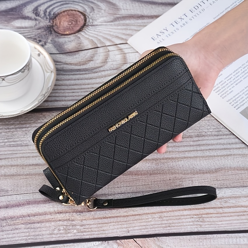 Women's Wallet Large Capacity Double Zipper Wallet Multi Card Handheld Bag Women's Wallet