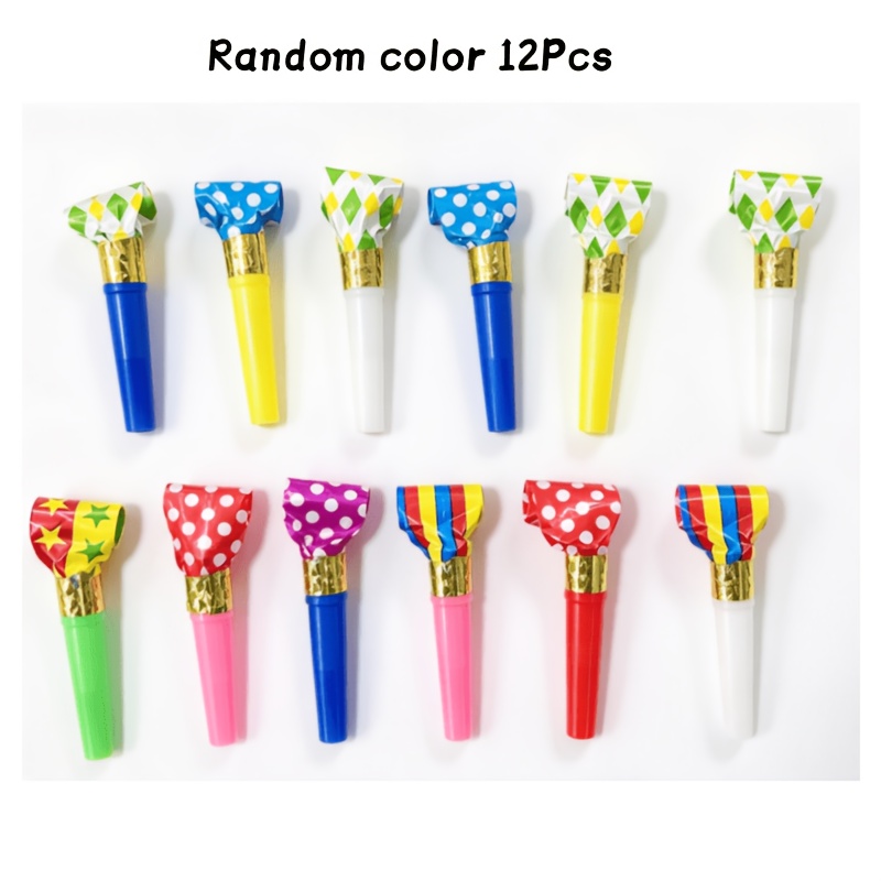 Image of Gift For Her/him 12pcs/set Multicolor Party Whistle Children's Birthday Party Like Decorative Supplies Noise Making Toys, Random Color Christmas Halloween