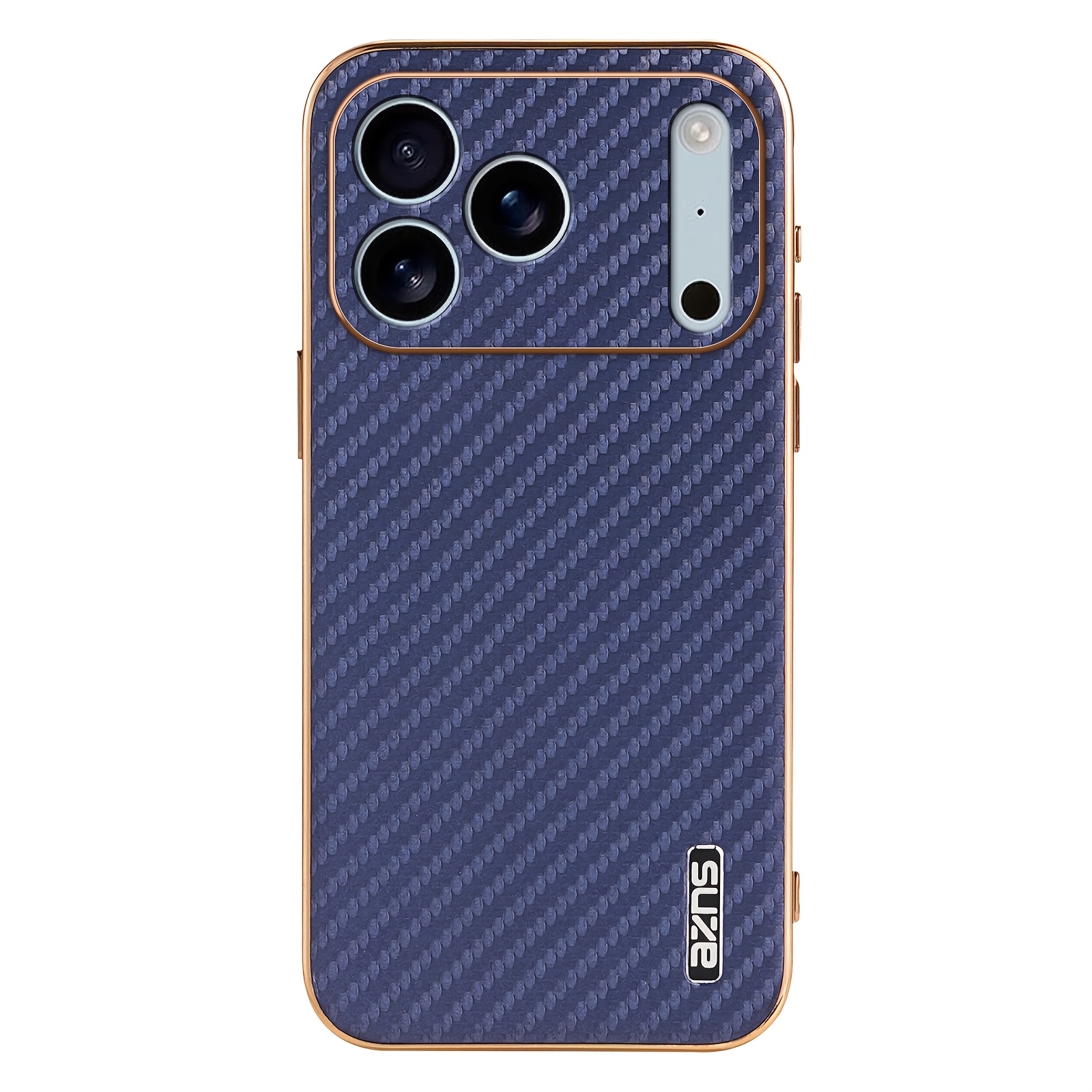 TEMU Phone Case: Suitable For Iphone 17/17 Air/17 Pro/ Phone Case, Carbon Fiber Stripe, Unisex, Non-slip And Fingerprint , Protective Cover