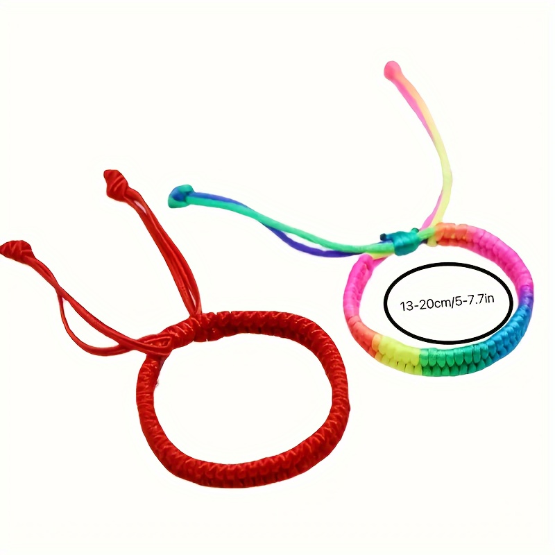 Colorful Ethnic Style Rope Bracelet Adjustable Minimalist Design