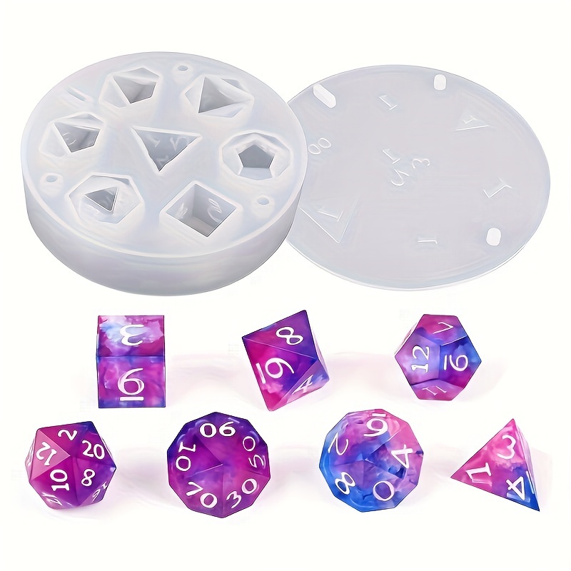 

Dnd Dice Silicone Mold For Resin Casting - 7 Cavities Sharp Edge Polyhedral Epoxy Resin Molds, Diy Jewelry & Table By Dtoho - 1pc