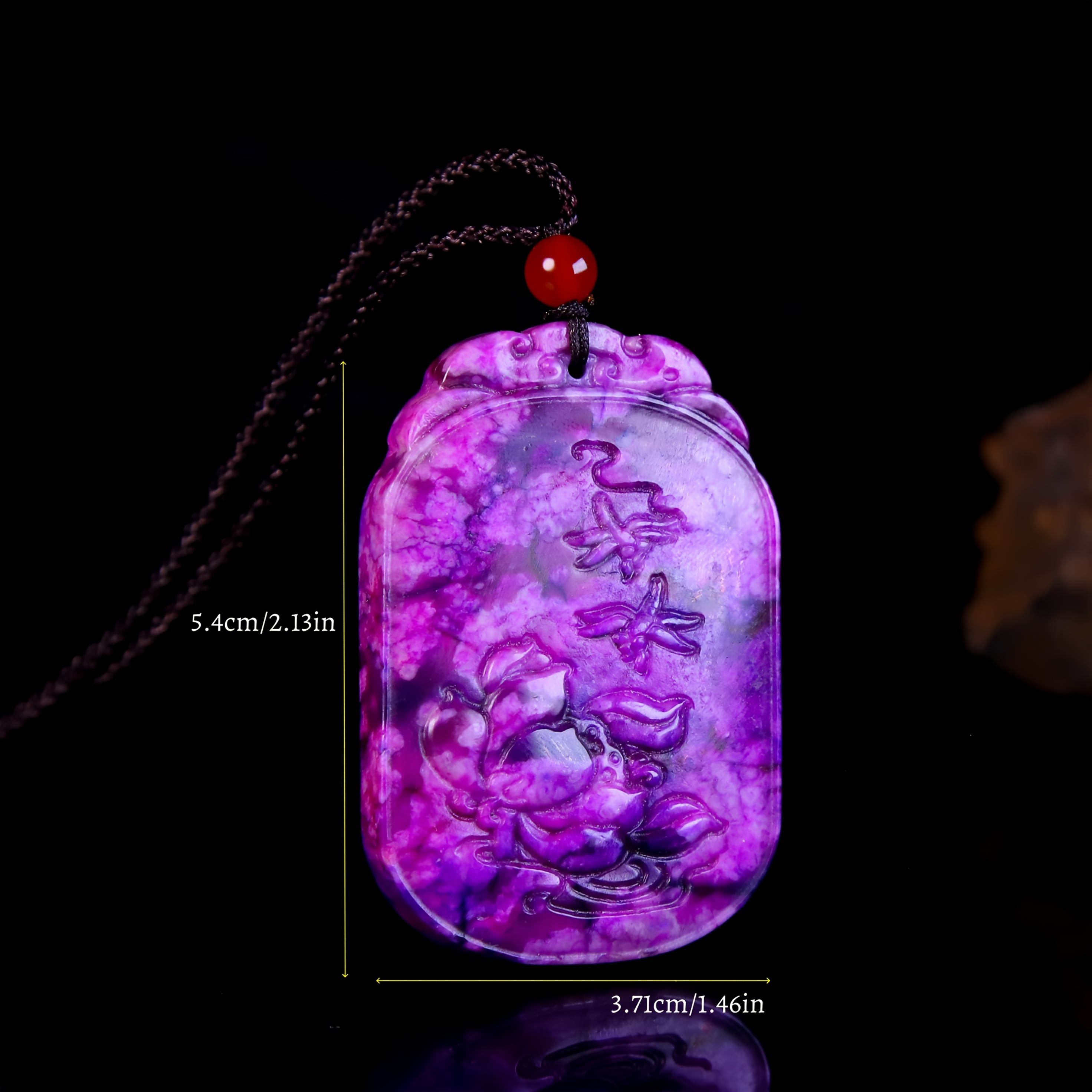 Unisex Sugilite "Blossoming Prosperity" Pendant Necklace