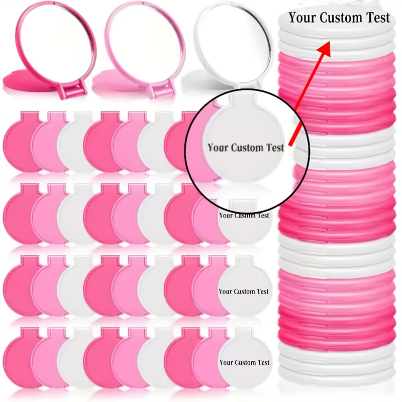 25pcs Portable Folding Hand Mirror Set with Custom Engraving