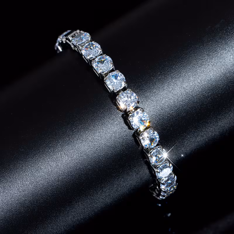 6 cubic synthetic cubic zirconiaia tennis bangle bangle bracelet stylish copper chain suitable for weddings anniversaries and casual wear for thanksgiving christmas and fathers day Product details 1