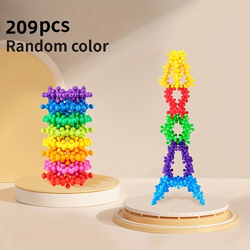Image of 123pcs/209pcs Creative Plum Building Blocks, Puzzle Science And Education Fun Puzzle Toys, Exercise Creative , , Imagination, Holiday Gifts, Birthday Gifts(random Color)