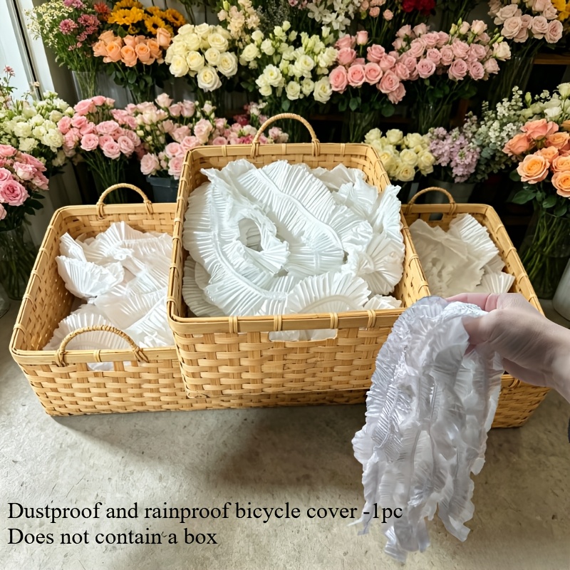 TEMU Disposable Transparent Bicycle & Motorcycle Cover - Waterproof, Uv-resistant, Tearproof Canopy Suitable For Protection, Dustproof Rainproof Case