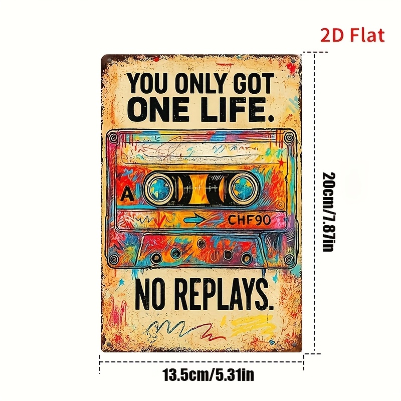 E-shop 2D Flach, 1 Stück Vintage Kassettentape Wanddekoration mit " Got " & CHF/CH90 Track-Etiketten - Retro Musikdeko für Zuhause, Bar, Café -