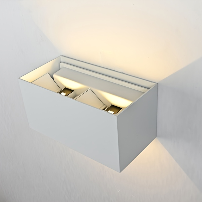 LED Double-Head Wall Light, Black, Outdoor Lighting Wall Sconce, Outdoor Wall Lamp, COB Light Source + Body, 3000K Warm White Outdoor Light Fixture, Up and Down Adjustable Wall Light, Dimmable Beam for Balcony, Courtyard, Corridor, Exterior Wall