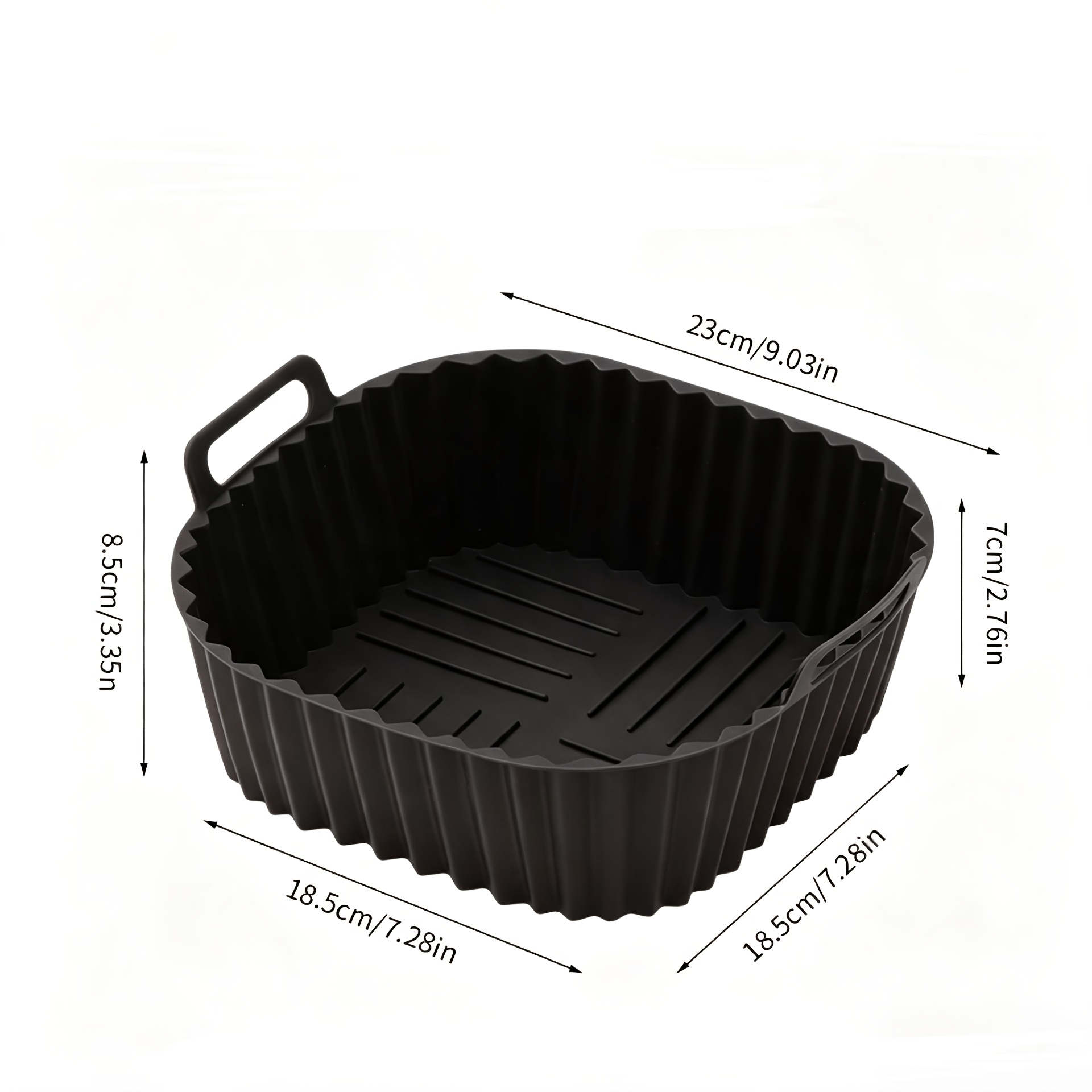 TEMU Olla de silicona para freidora de aire, forro de silicona reutilizable para freidora de aire, accesorios para freidora de aire, forro de bandeja