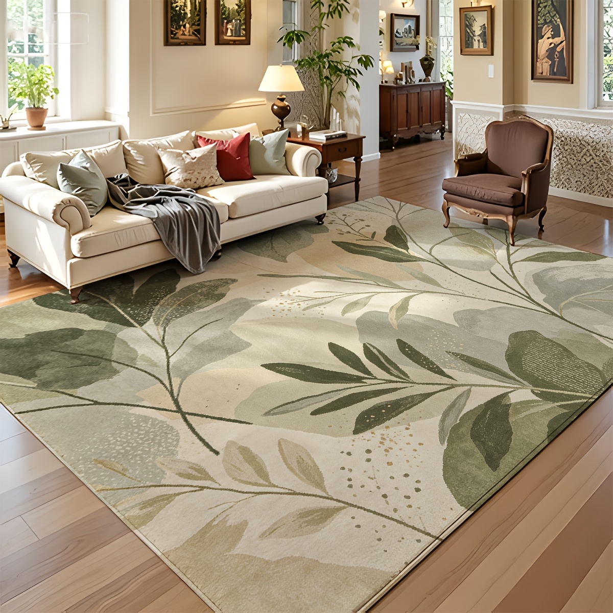 green rugs sold on Temu United States