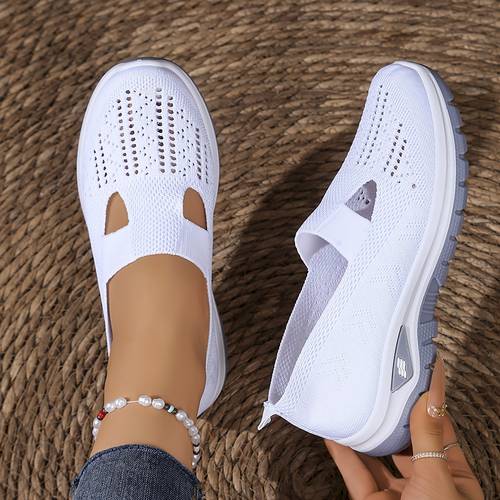 elegant white slip on sneakers for women lightweight and breathable round toe casual shoes featuring arch support and cushioned insoles suitable for travel or everyday wear in material is hand washable women shoes