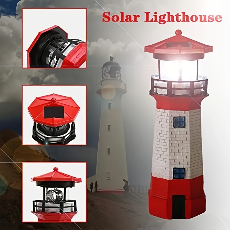 Farol Decorativo Giratorio con Energía Solar para Patios y Jardines - Añade Encanto & Seguridad a tu Espacio Exterior - Regalo de Navidad