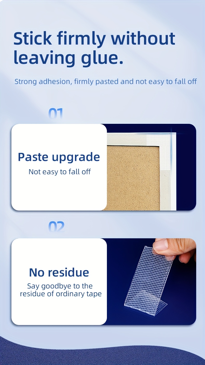 [No-Damage Wall Mounting Tape] No-Damage Wall Mounting Tape - High-Adhesion, No Punching Required for Photos, Wall Art, and Framed Decor - Ideal for Acrylic and Fabric Surfaces, Wall Art Installation|Transparent Tape|Acrylic Tape