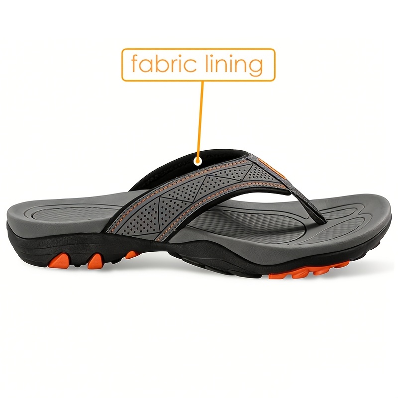 Men\'s Grey Flip-flops Thongs Sandals Durable Comfort Slippers For Casual Hammer Anvil Mens Flip Flops Casual Thong Summer Sandals  main image 3