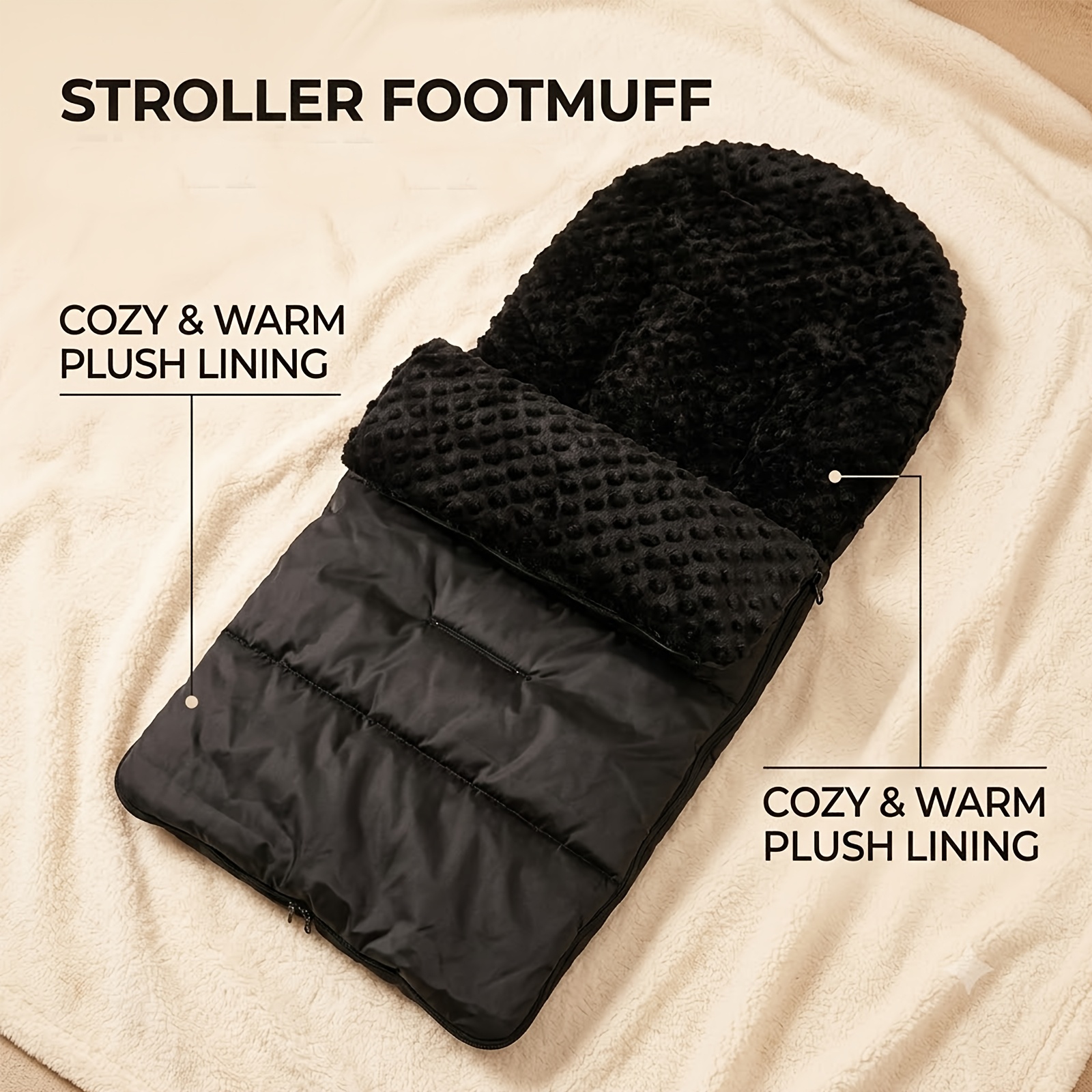 Windproof Thermal Seat Cushion for Strollers, Double-Layer Fabric