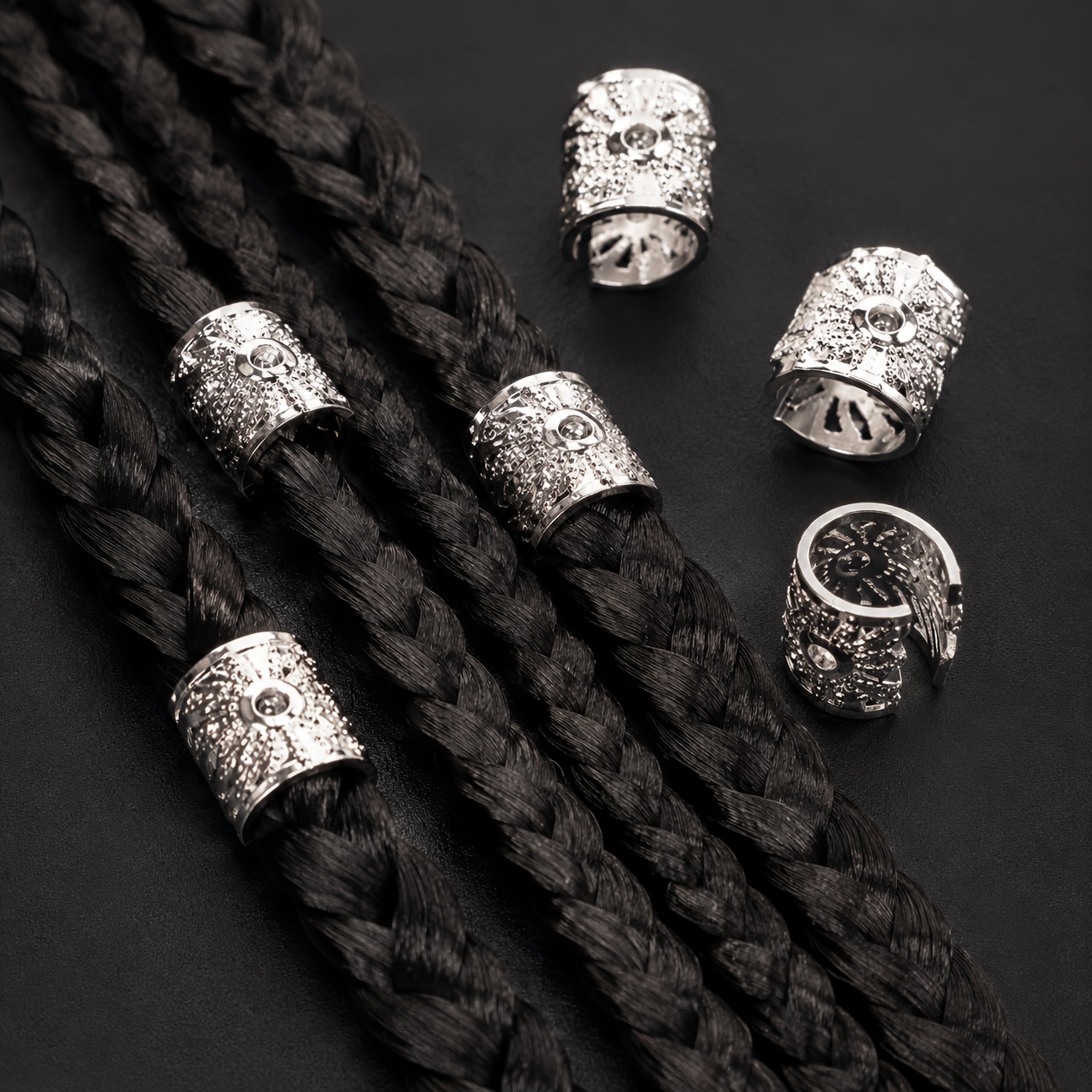 40 Alloy Dreadlock Hair Ring Clips, Women's Hair Accessories