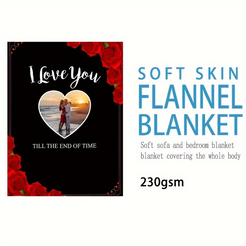 TEMU 1pc Custom Blanket Blanket Custom Blanket Pattern Blanket Flannel Sofa Blanket Tv Blanket