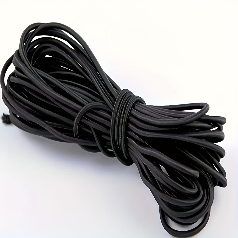 TEMU White Black Round 700cm/275.59in/sewing Elastic Band, 1.5mm/2.5mm/3.0mm/fiat Rubber Waistband Drawstring For Making Supplies - Beading Cord And