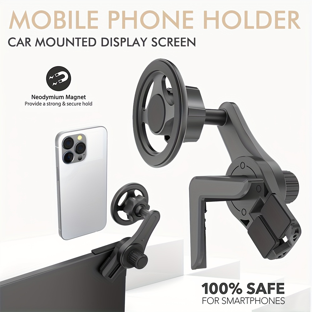 

360° Rotatable Car Mounted Phone Holder - Abs Material, Suitable For All Cars, Adjustable For Horizontal And Vertical Screen Angles