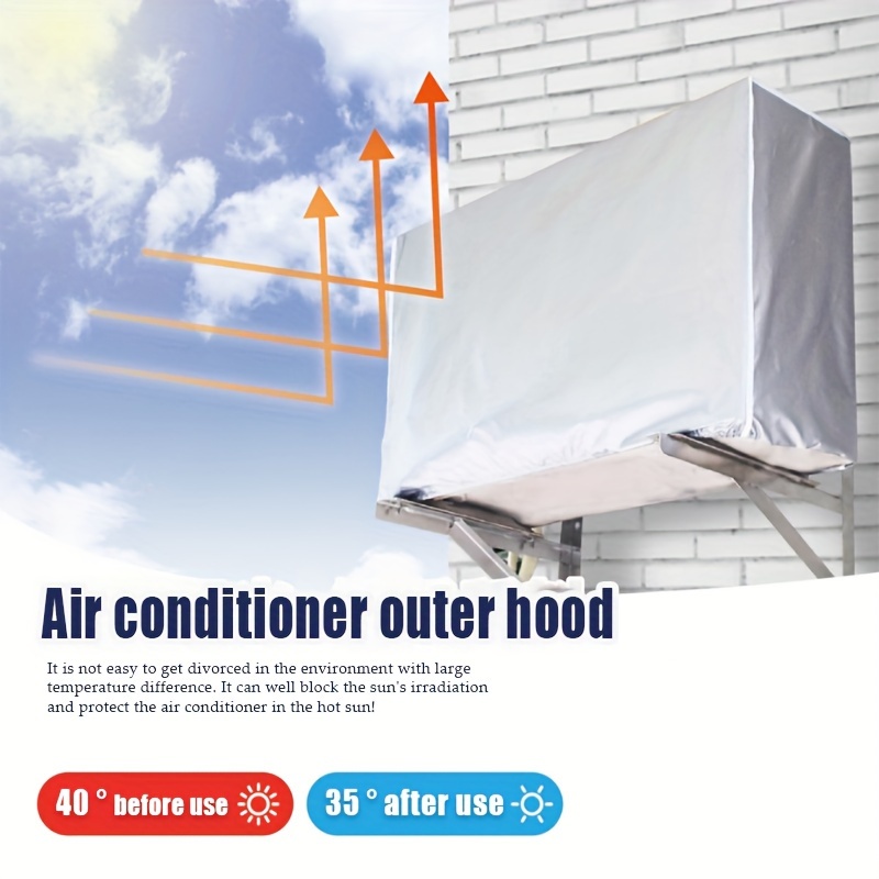 

1pc Outdoor Air Conditioner Cover, Washable Waterproof Dust Cover, Anti-snow Multi-size Outdoor Air Conditioner Cover