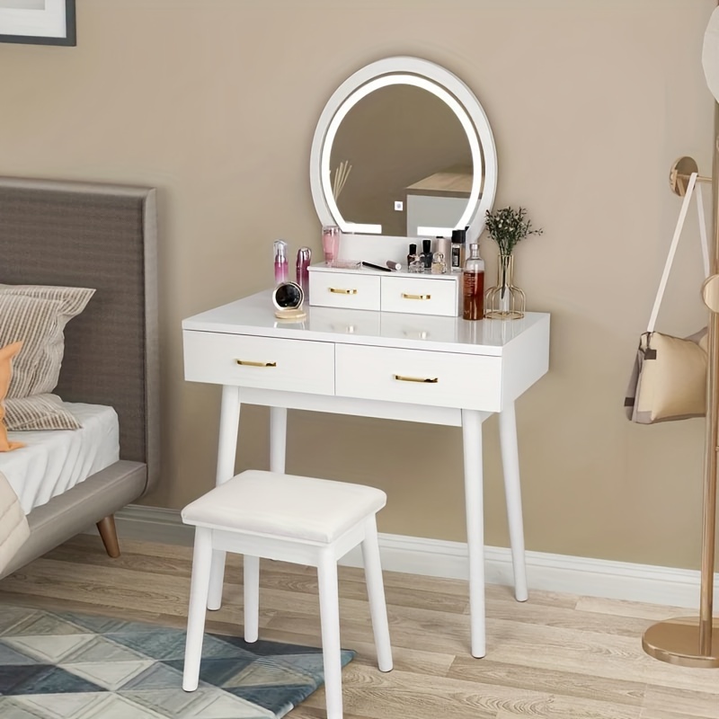 

Vanity Set With Stool And Mirror