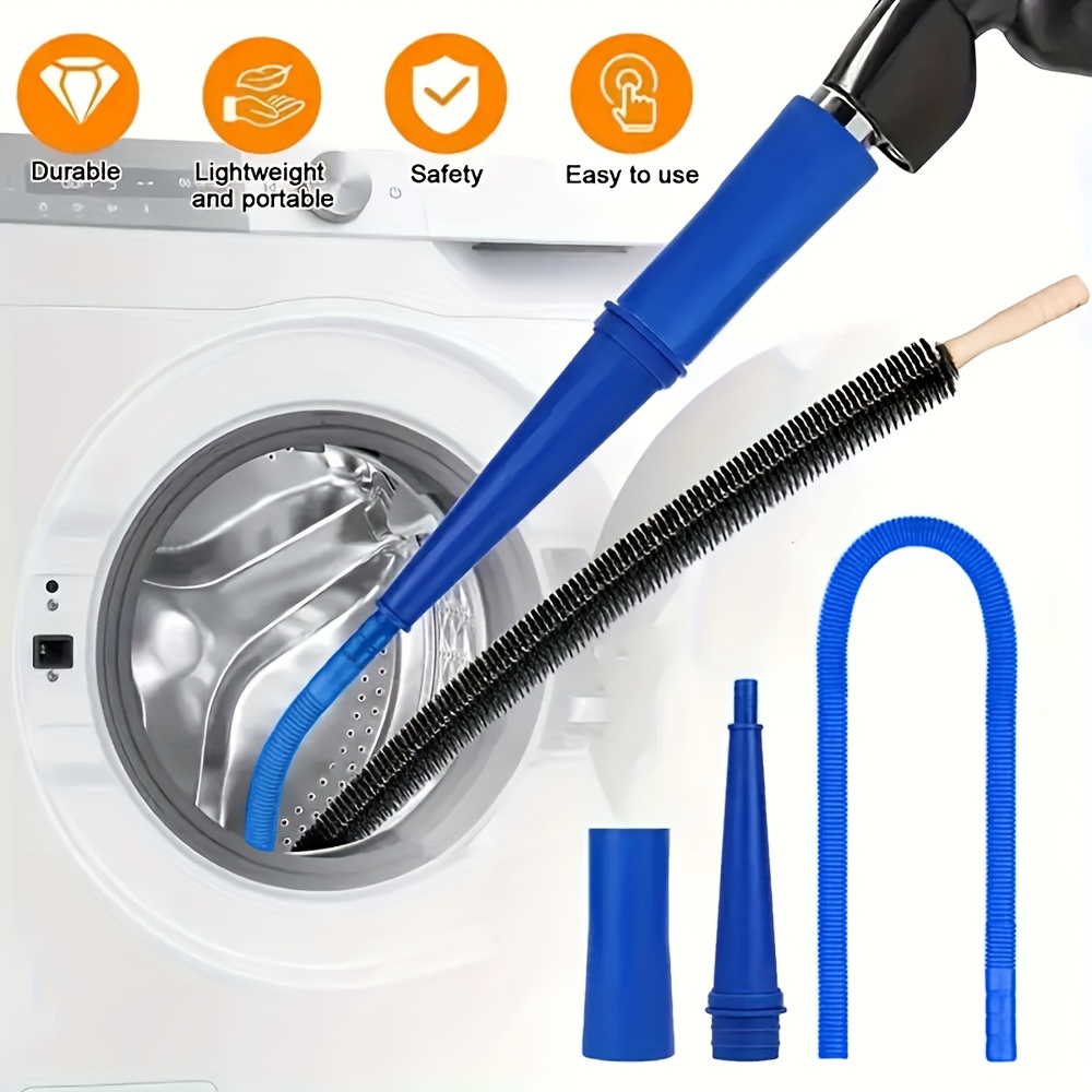 

2pcs Dryer Vent Cleaning Kit, Vacuum Accessory, Flexible Dryer Lint Remover And Flexible Dryer Lint Brush, For Washing And Dryer Lint Remover, Etc