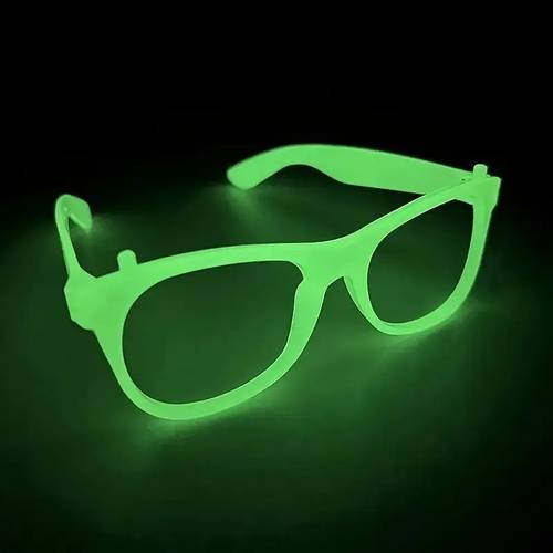 18-teilige fluoreszierende brillen, unisex-brillen, die im dunkeln leuchten, für erwachsene, zufällige farben – leuchtende kunststoffbrillen, kein erforderlich, verschiedene farben, für partys feiertagsfeiern