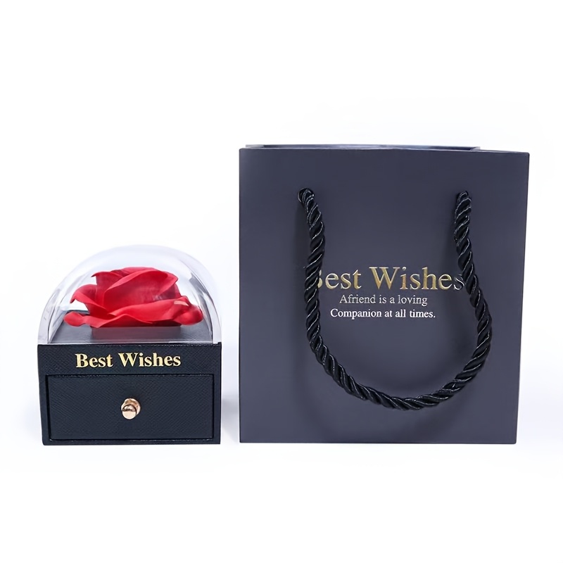 Rose Gift Box with Preserved Flowers