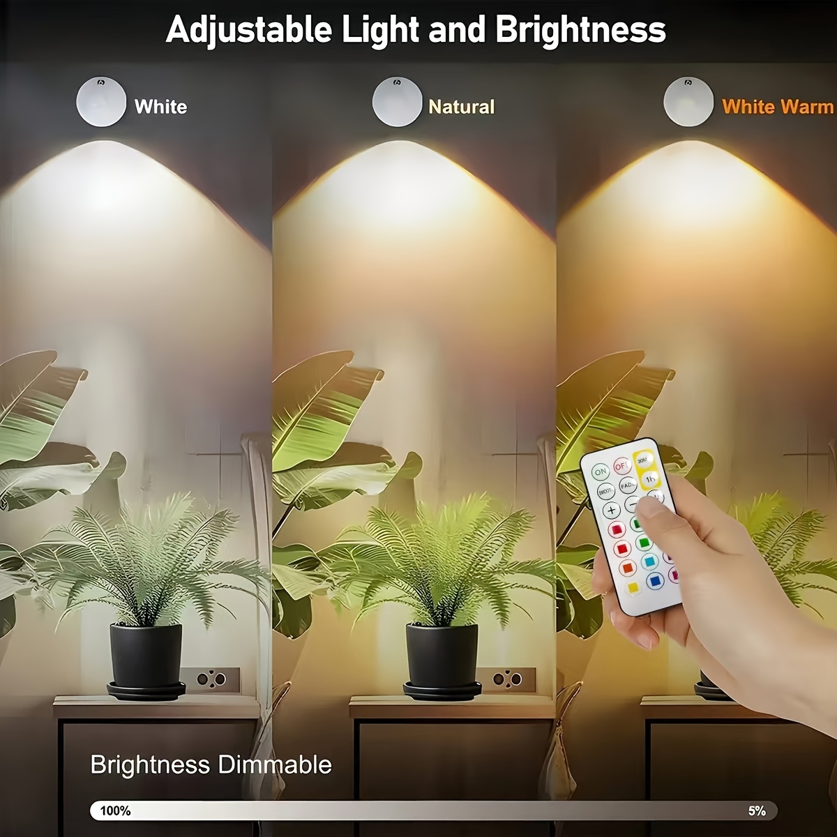 Wireless Spotlight Indoor with Three-Color Light for Display