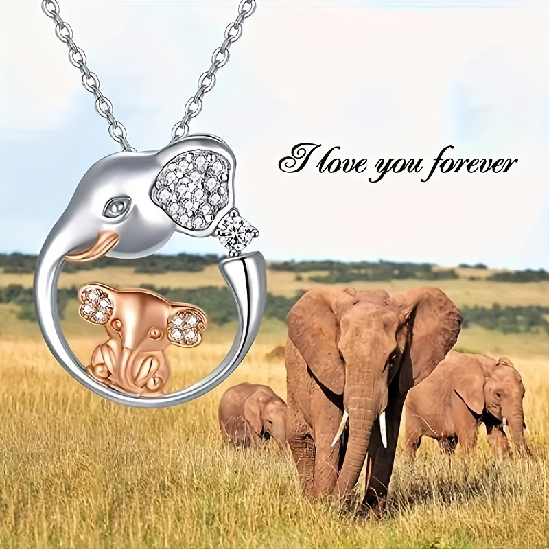 TEMU Fashion, Delicate, Elegant, Elephant Personality Pendant Necklace, Trendy Personality Jewelry, Thanksgiving, Christmas, Birthday Gifts,