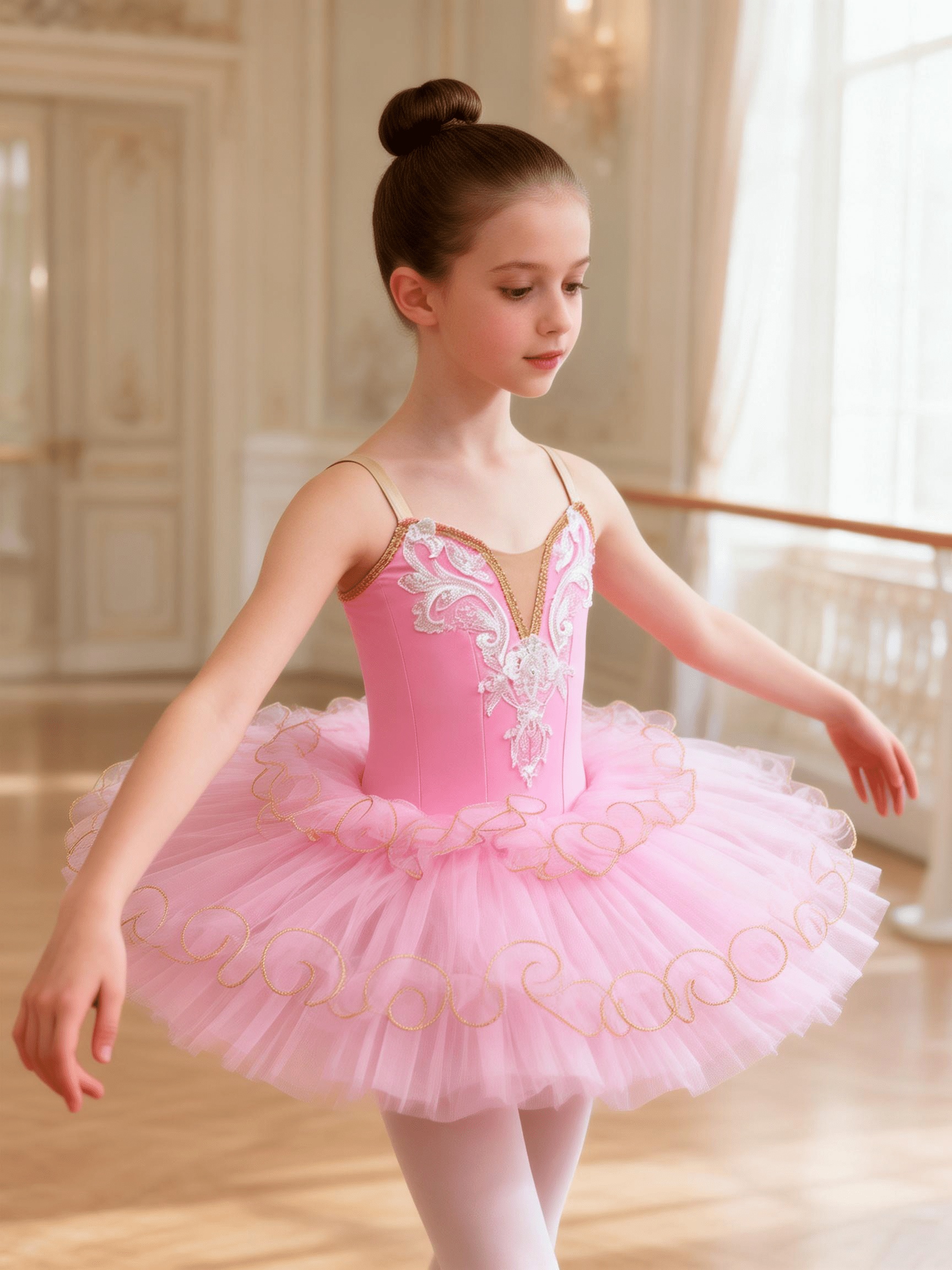 open lace back dress MiDee Pink Flower Ballet Tutu Dress Grils Kid Sweet Swan Lake Ballet  Contemporary Dance Stage Costume Modern Lyrical Dance Competition  Performance Childern Dress – MiDee Dance Costume