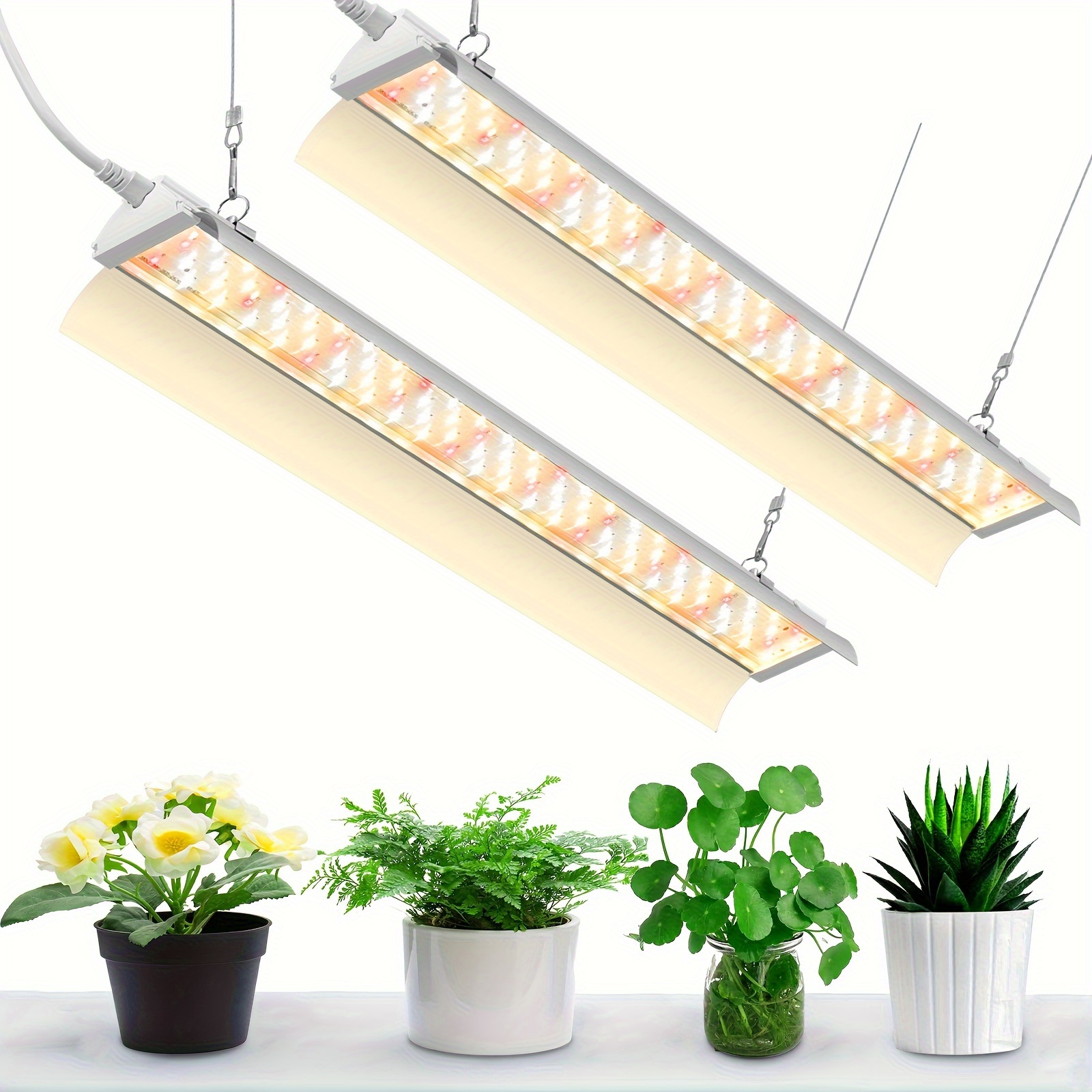 

Grow Light 4ft 140w (2×70w ) Super Bright Full Spectrum Sunlight Plant Light, Led Grow Light Strips, Grow Light Bulbs For Indoor Plants - 2 Pack
