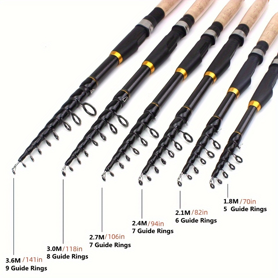 3/4/5/6 Sections Telescopic Fishing Rod Carbon - Temu Canada