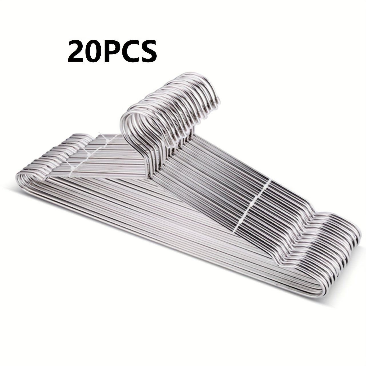 TEMU Cintres en Acier Inoxydable Robuste, 16,5 Pouces Ultra-Fins de Place avec Polie