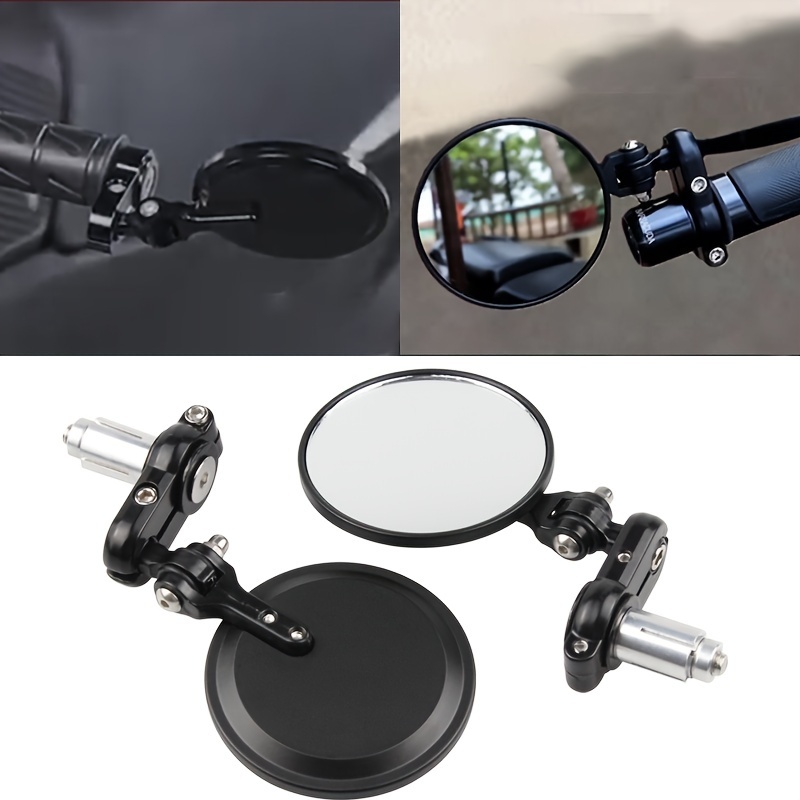 7/8 "22mm Specchietti Per Manubrio Da Moto, Specchietti Laterali Rossi Per Manubrio Per Scooter - 11