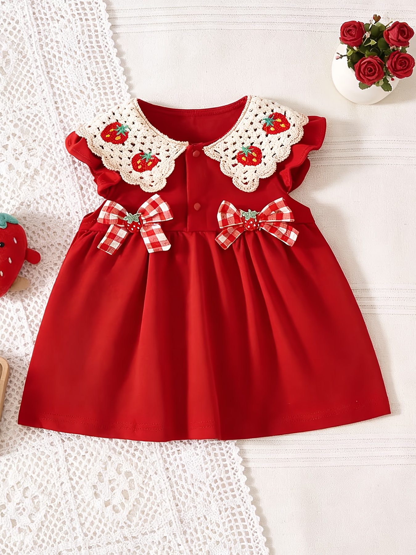 baby red dress sold on Temu Australia