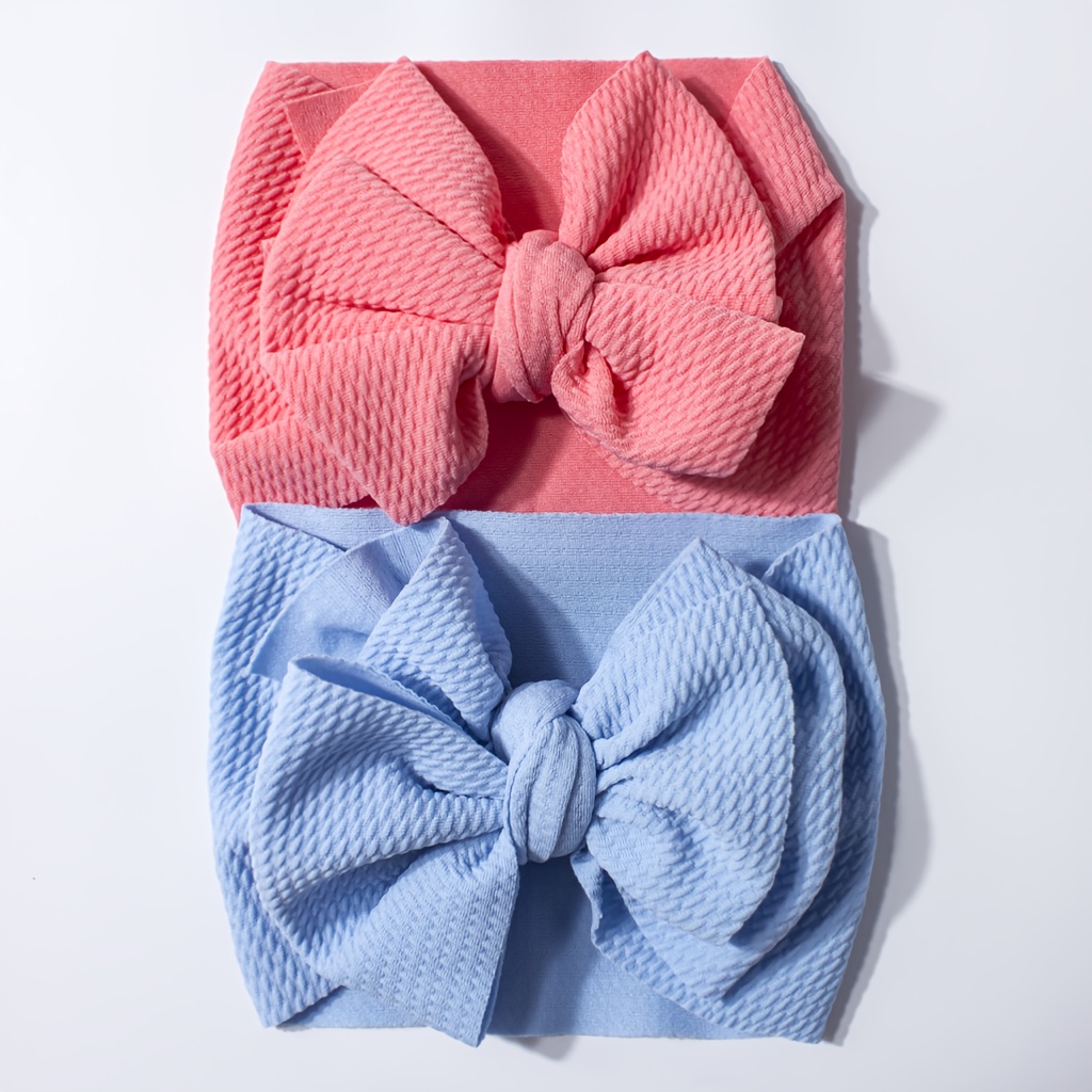 TEMU 2pcs Of Solid Color Elastic Bow Hair Additions Suitable For Dogs, Daily Wear And Pet Photography And Grooming