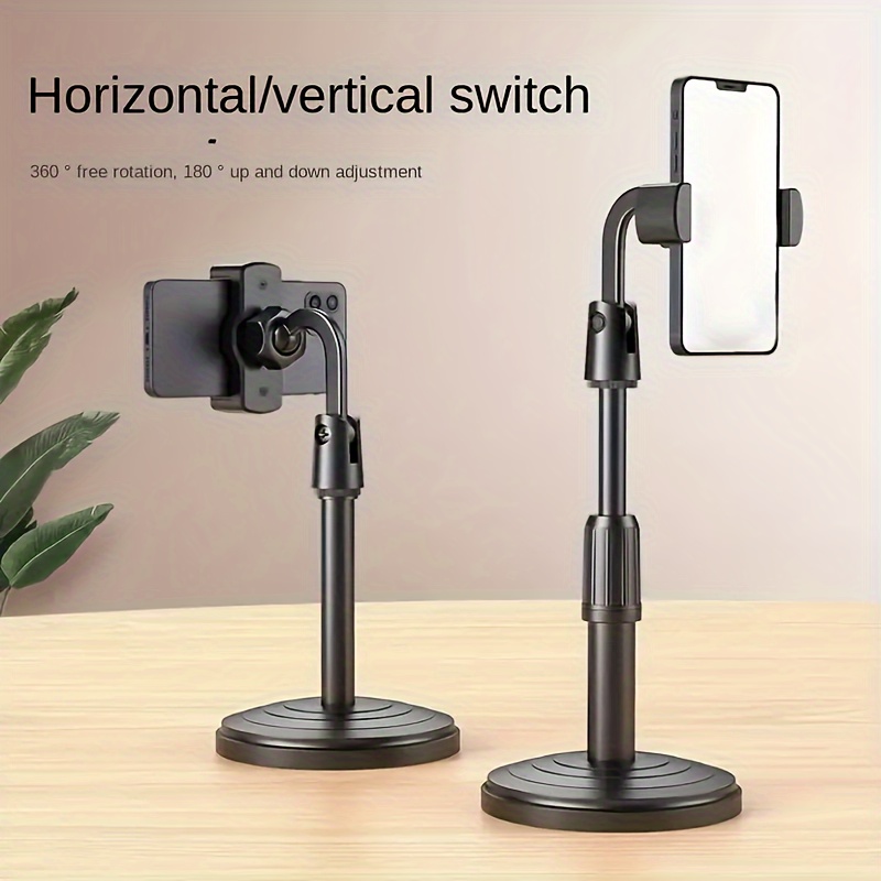 

Adjustable Phone Stand Holder - Abs Desk And Bedside Mount With 360° , 180° Tilt, Extendable Arm For Live Streaming, Video Recording, Watching Tv Series - Sturdy Base, Vertical/horizontal Viewing