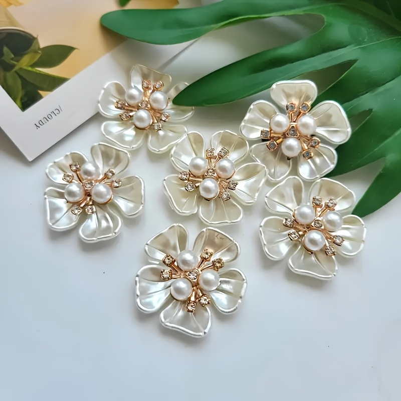 

10pcs Perles de en Acrylique, pour Accessoires Décoratifs de Chaussures et Sacs DIY