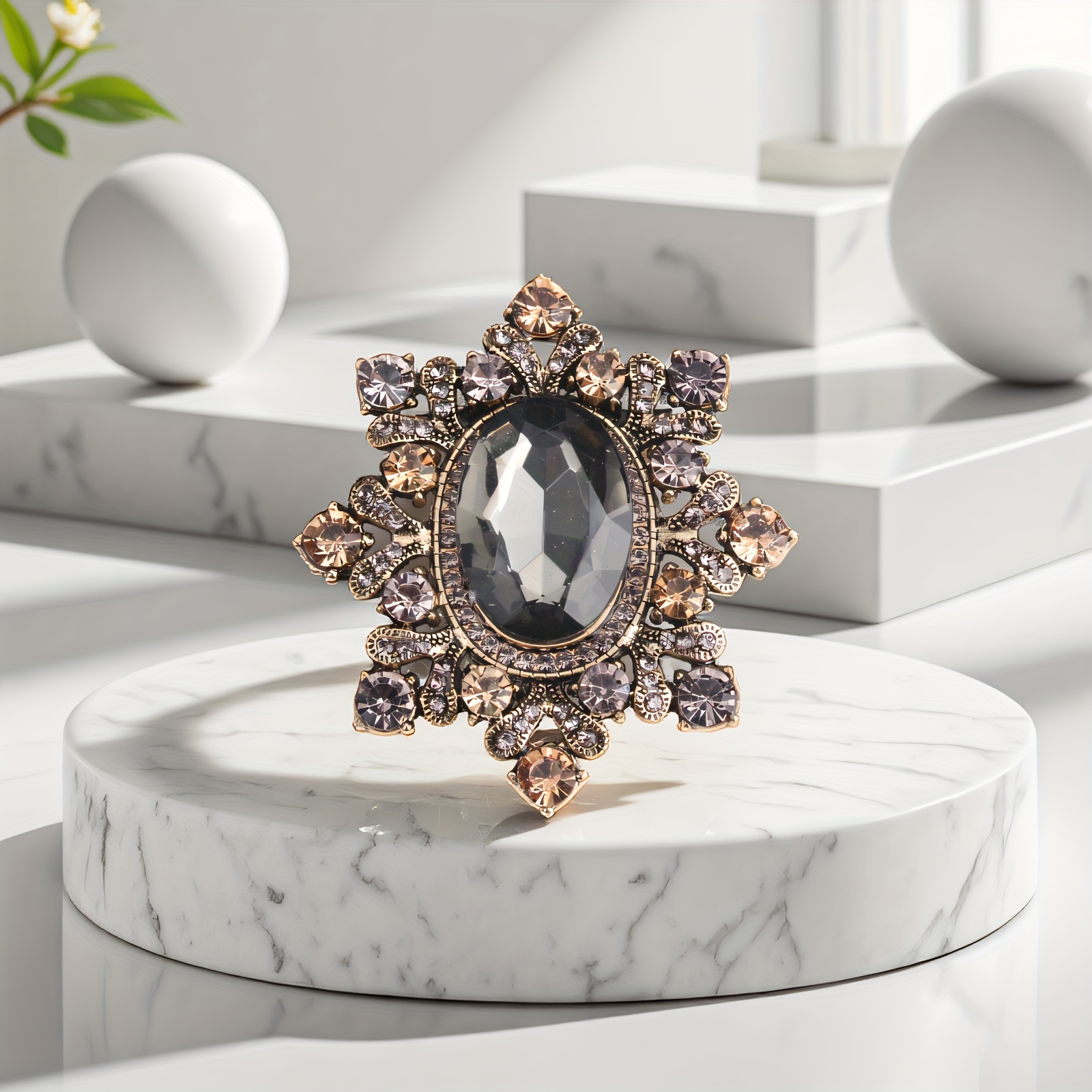 Image of 1pc Gray Snowflake-shaped Creative Brooches And Pin Badges, Embellished With T-shirts, Dresses, Schoolbags, Hats, Etc. Of Party Dresses Can -warming Gift For .