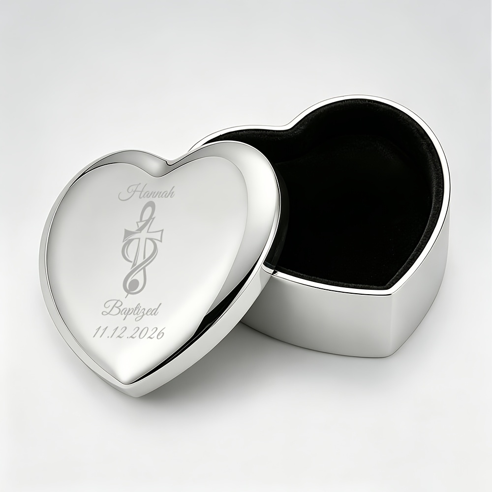 Heart-Shaped Zinc Alloy Jewelry Box, Customizable