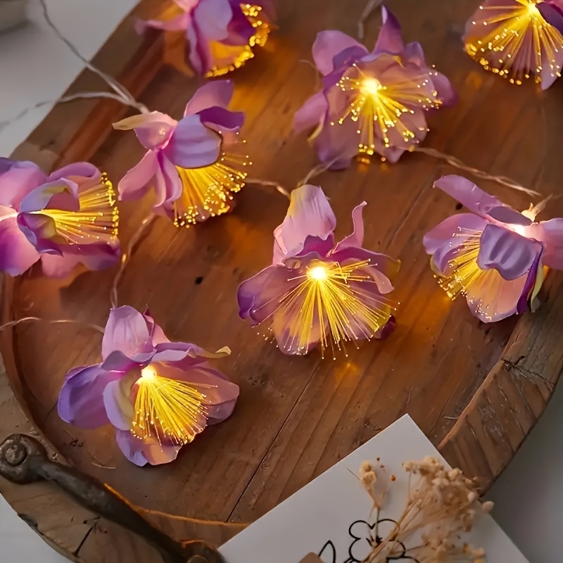 faseroptische blumen lichterkette 4 92 fuß lang 10 led